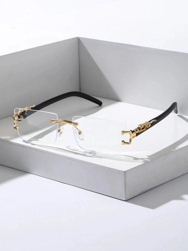 Lunette de Soleil Luxe Mixte Tendance Monture Sans Cadre Verres Fumés PC Neuve - Picture 5 of 30
