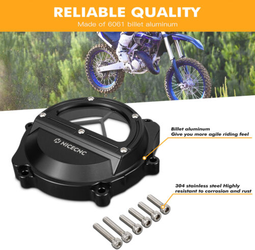 CNC Clutch Case Cover For Yamaha YZ65 2018-2023 YZ85 2002-2023 Anodized Black - Picture 3 of 11