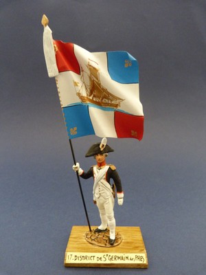 Soldat De Plomb Guy Renaud - Porte-drapeau District St Germain Des Prés - N°16797
