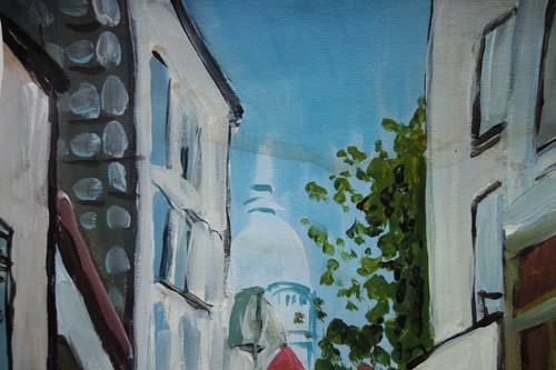 Rare unique French Impressionist painting, Paris, signed Maurice Utrillo - Picture 6 of 9