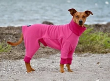 NEW Euro Dog Designs Ohio Fleece Suit 4 Legged Winter Protection Wicking Warm