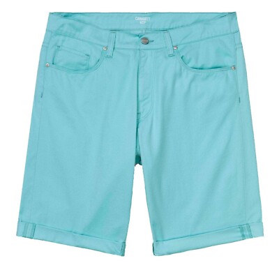 Carhartt WIP Swell Short Chino Window Blue Stretch Cotton Lycra Twill 7,5 oz 32