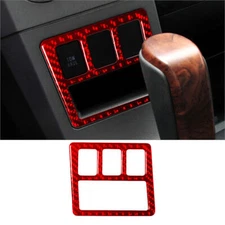 Red Carbon Fiber Central Storage Box Cover Trim For Toyota Tundra/Sequoia Type B