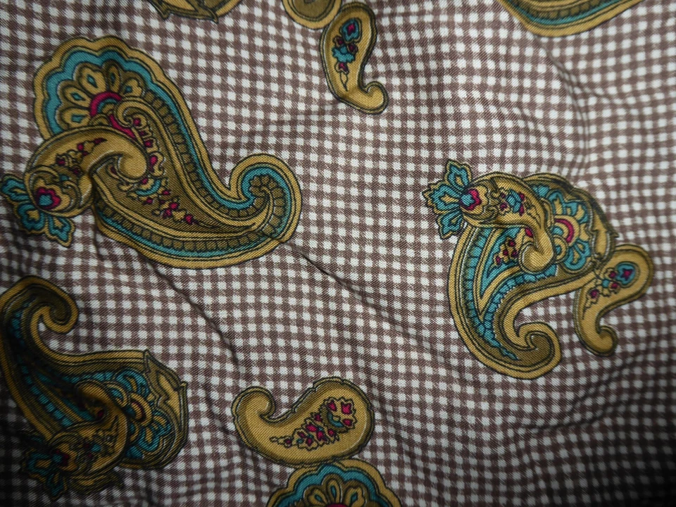 Stoff modern NEU Stoffrest Kleiderstoff Nähen braun mint 1x 150 breit Viskose - Bild 3 von 3