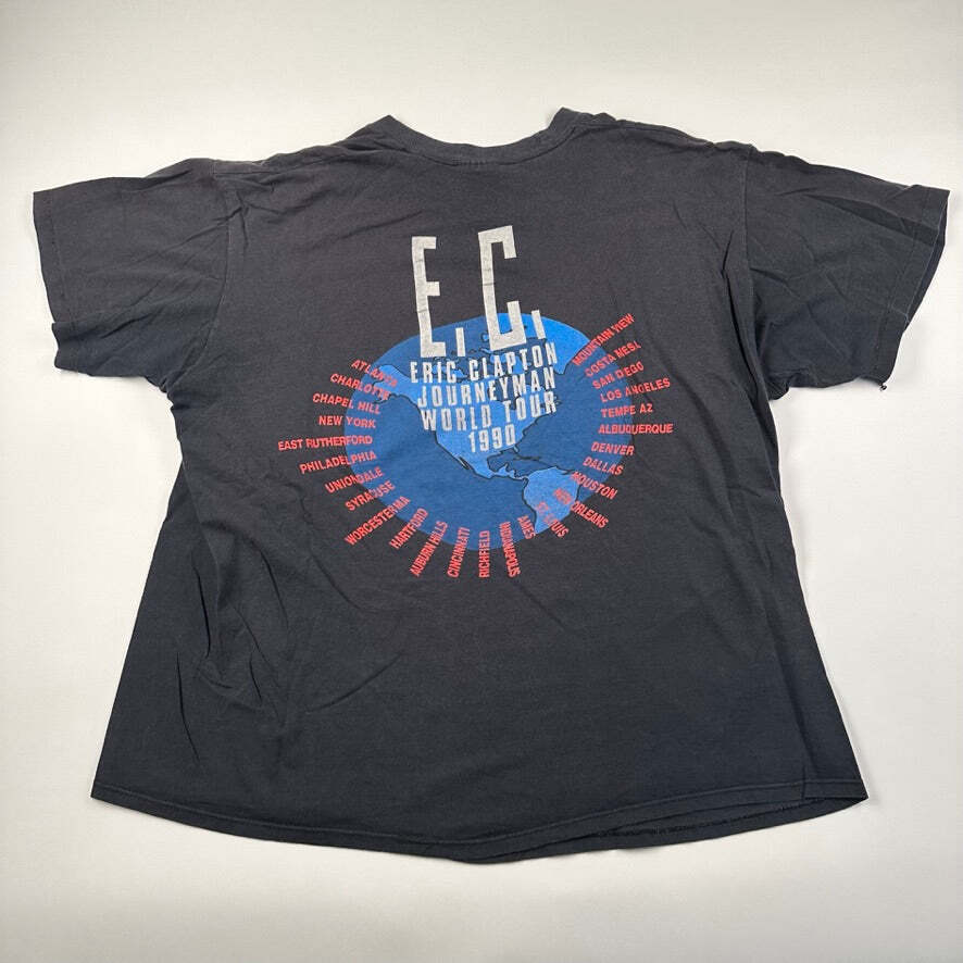 エリッククラプトン1990ジャーニーマンツアーオフィシャルビンテージスウェット 1990 Eric Clapton Journeyman Concert T-shirt - Etsy