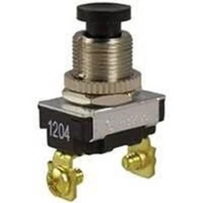 GB GARDNER GSW-22 BLACK NORMALLY OFF SINGLE POLE & THROW PUSH MOMENTARY SWITCH