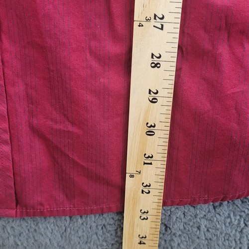 Cinch Modern Fit Shirt Mens 2XL Red Blue Pinstriped Long Sleeve Button Western - Picture 11 of 12