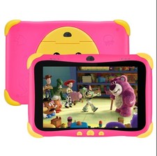 8-inch Kids Android Tablet for Age 6-12 Parental Control Dual Camera Pink