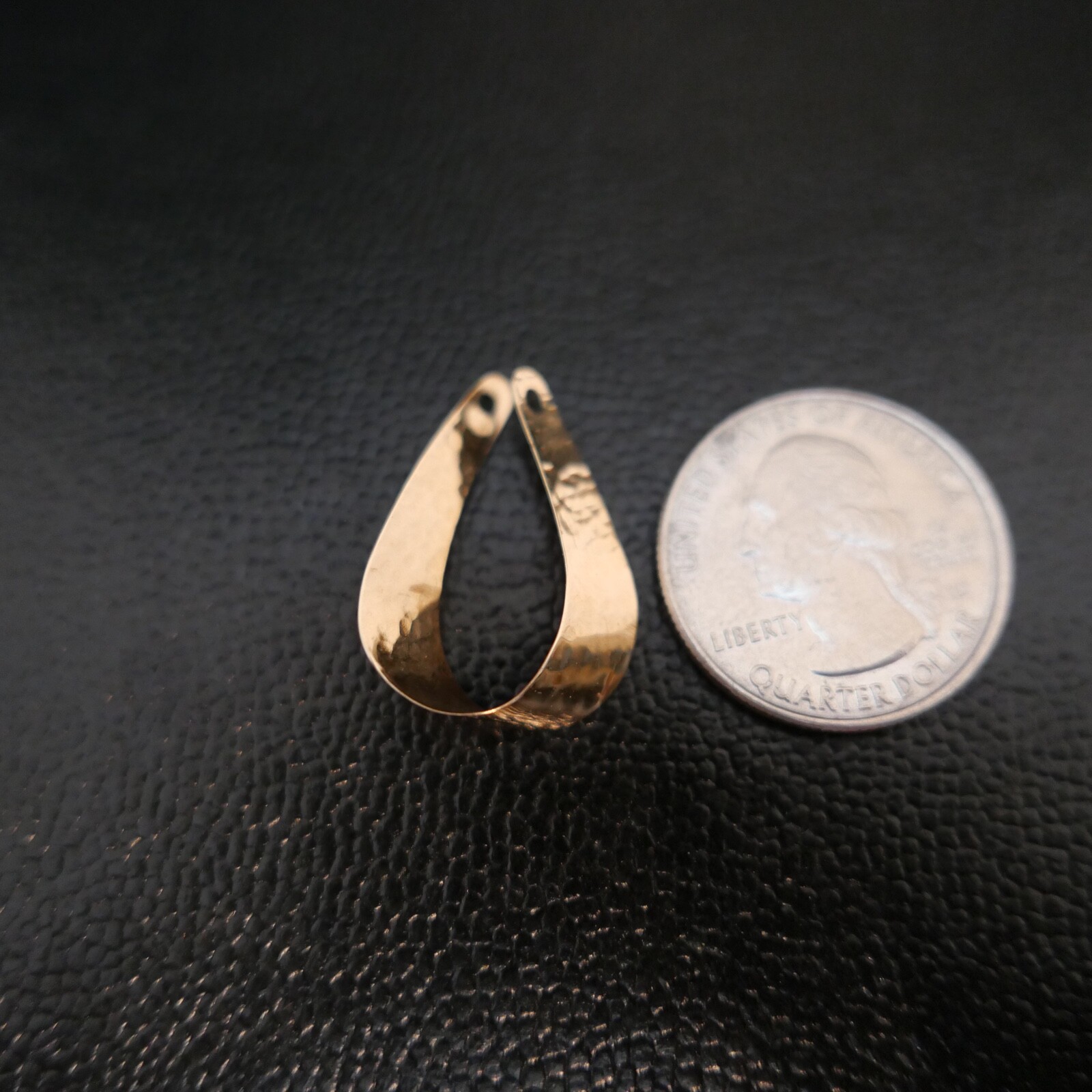 Singed James Avery 14k Hammered Hoop Earring Jacket S… Gem