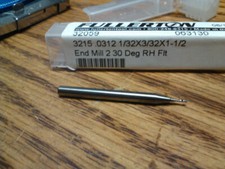 1/32" 2fl SINGLE END CARBIDE END MILL 1/32" x 3/32" x 1/8" x 1-1/2"