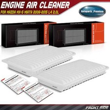 2x Engine Air Filter for Mazda MX-5 Miata 2006-2015 2.0L Rigid Panel LFG1-13-Z40