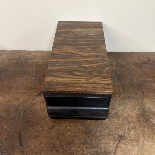 Vintage Cassette Single Drawer Faux Wood Holds 12 Tapes Storage Box Retro - Picture 2 of 10