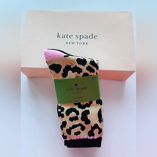 Kate Spade Socks Animal, Rose, Sparkle Black 3 pack Crew Style Womans NW… - Picture 8 of 9