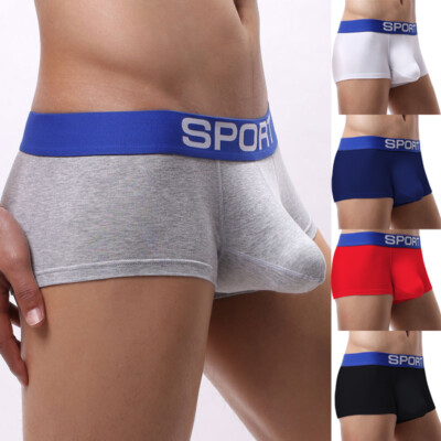 5PCS/LOT Mens Underwear Low waist Briefs U Pouch Boxers Trunk Shorts Underpants