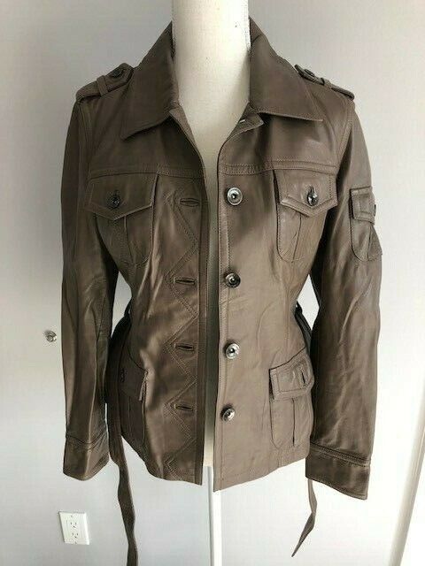 Jeorgiou Studio Leather Women Jacket/Coats, Size … - image 1