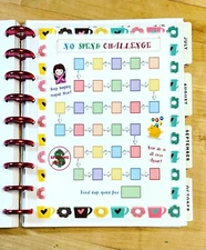 No Spend Tracker Challenge Dashboard 4 use w/ Classic Happy Planner~