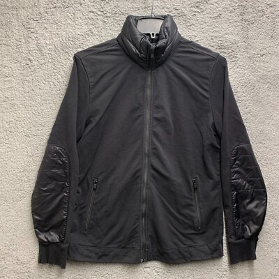 Lululemon Midnight Black Puffer Panel Performance Jacket Mens Large Full Zip