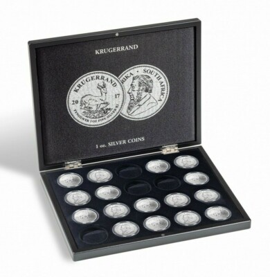 MÜNZKASSETTE FÜR 20x KRÜGERRAND SILBERMÜNZEN ° FÜR 1 OZ IN KAPSELN ° VOLTERRA