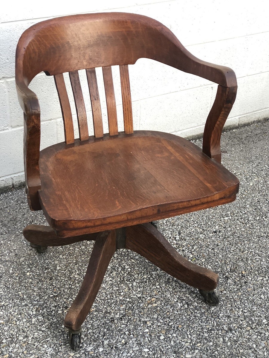 Sikes Chair Co Antique Solid Wood Desk Lawyer Doctor Banker
