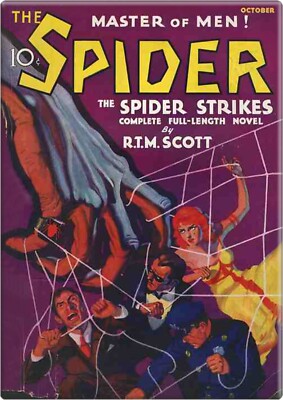 Magnet - VINTAGE 1933 REPRO The Spider Master Of Men! Pulp