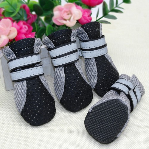 Waterproof Dog Boots Paw Protector Small Dog Shoes Reflective Strap Anti-Slip - Picture 9 of 15