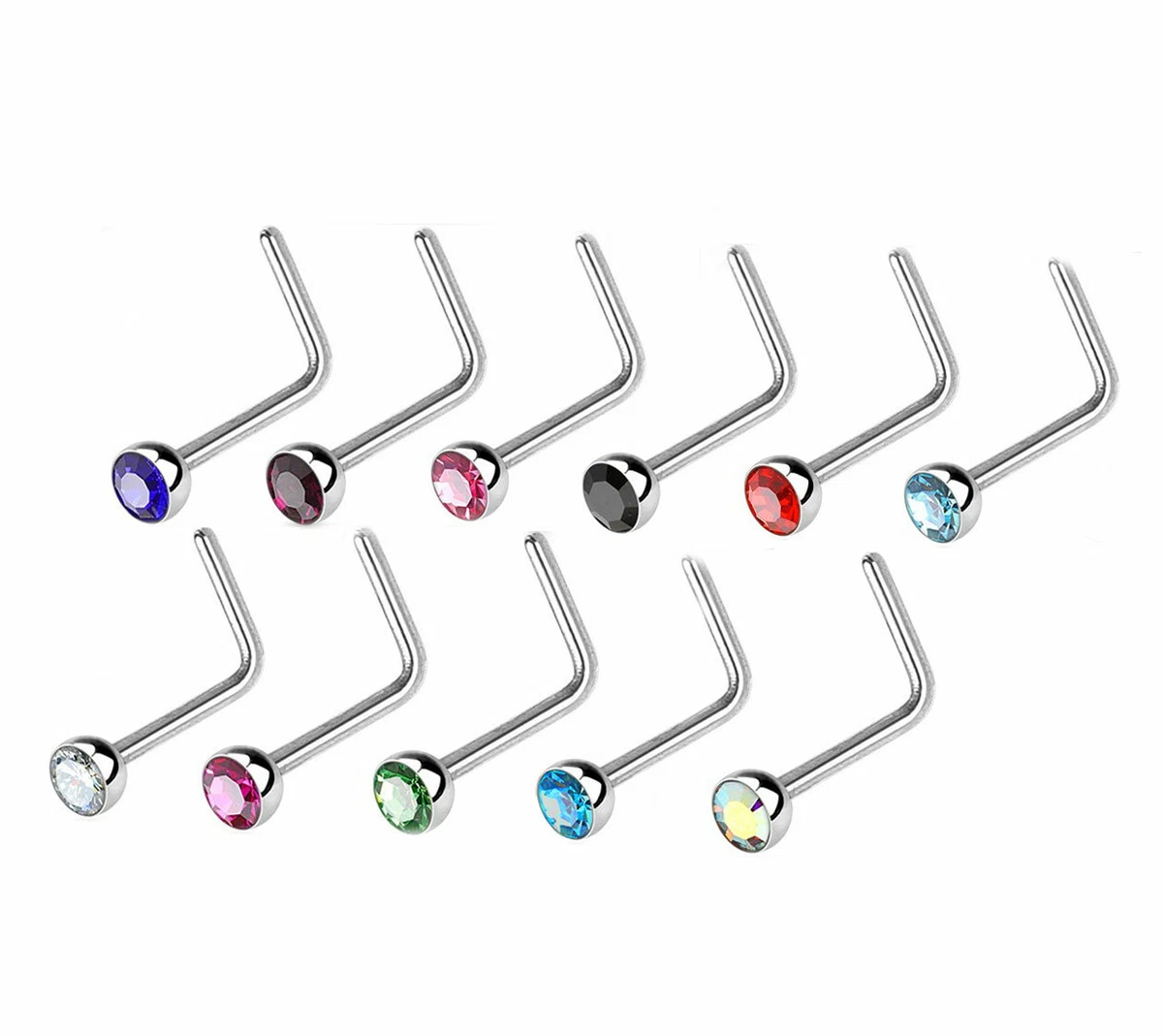 18 gauge l shaped nose stud deals