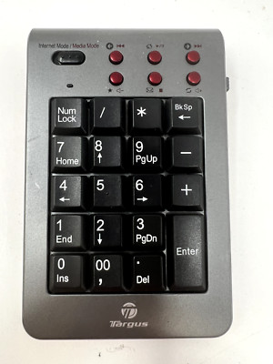 Targus Numeric Wireless Keypad Gray & Red PAKP003U