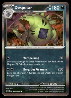 Despotar 135/193 Rare Paldea Evolved Holo NM Pokemon Karte Deutsch