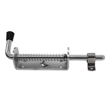 MARINE CITY 8-1/2" Spring Latch Barrel Bolt with Cradle 304 Stainless Steel Boat