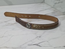 Ranger Belt Company Boys Size 24 Western Tooled Leather Belt Hair On Hide KB113