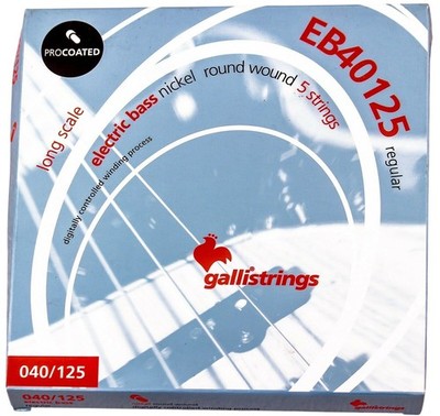 Gallistrings Eb40125 Regular Electric Bass 5 String Long Scale Nickel, NEW