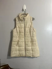 My Anorak Women’s Cream Puffer Vest Size L