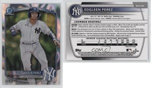 2025 Bowman Chrome Prospects Lava Refractor /399 Edgleen Perez #BCP-80