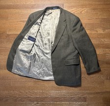 Polo University Club Ralph Lauren Blazer 43R Glen Plaid Alpaca Wool Vintage 90s