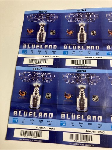 2006 NHL Stanley Cup Playoffs Tickets Atlanta Thrashers 16 Tix & Parking Passes - Picture 2 of 16