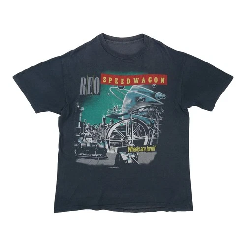 REO Speedwagon Wheels Are Turnin' Tour Shirt Si 1980s vintage concert t-shirt, vintage, single stitch, B+ condition