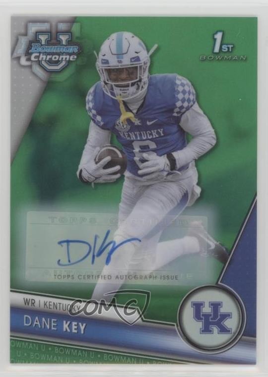 2023 Bowman U Chrome Prospect Green Refractor 13/99 Dane Key #80 Auto 0zq1