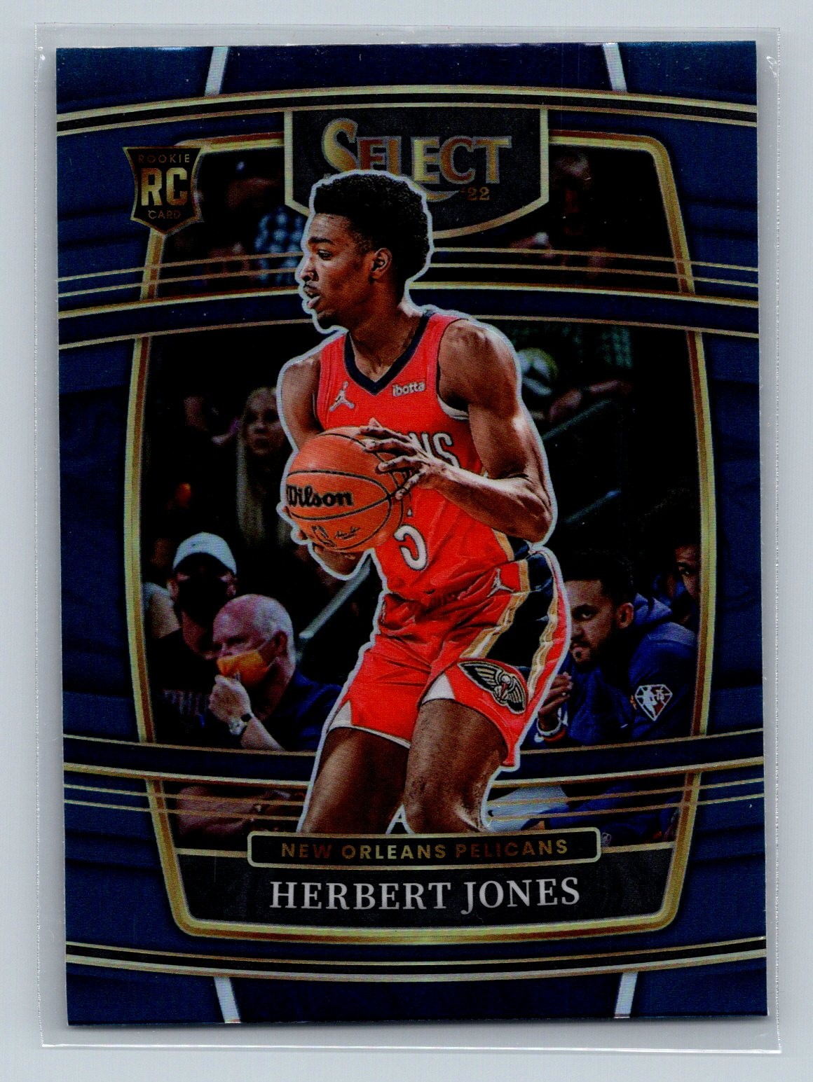 2021-22 Panini Select #45 Herbert Jones Blue Prizm Rookie Pelicans (RC)