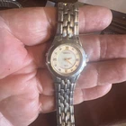 Vintage 2 Tone Ladies Seiko Watch Sapphire crystal 7n82-0dh0 New Batt. All Links