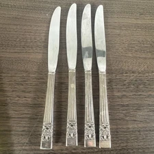 Vintage Oneida Community Silverplate Coronation Set of 8 Dinner Knives 9 inch