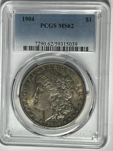 1904 MORGAN DOLLAR PCGS MS 62
