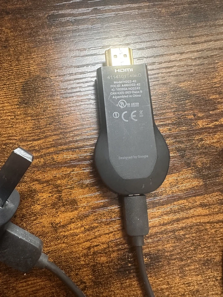 Black Google Chromecast 1st Generation + Power Supply - Image 2 of 2