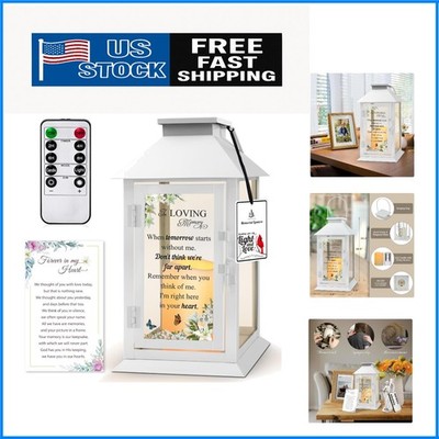 LED Candle Memorial Lantern with Personalization - Forever Cherished Gift