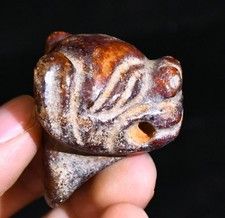 1.4 '' Hongshan Kultur Jade Sonne Gott Helios Sonne-Gott Kopf Amulett Anhänger