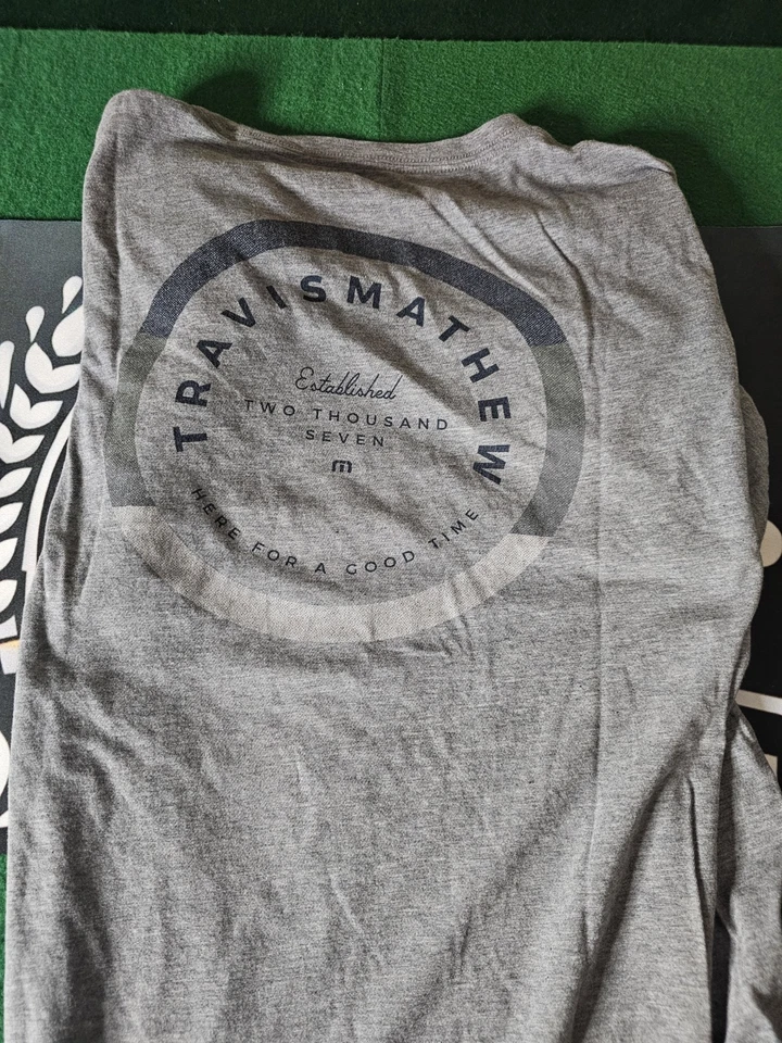 Travis Mathew Established 2007 Short Sleeve T Shirt / Gray / Size XXL - Image 2 of 3