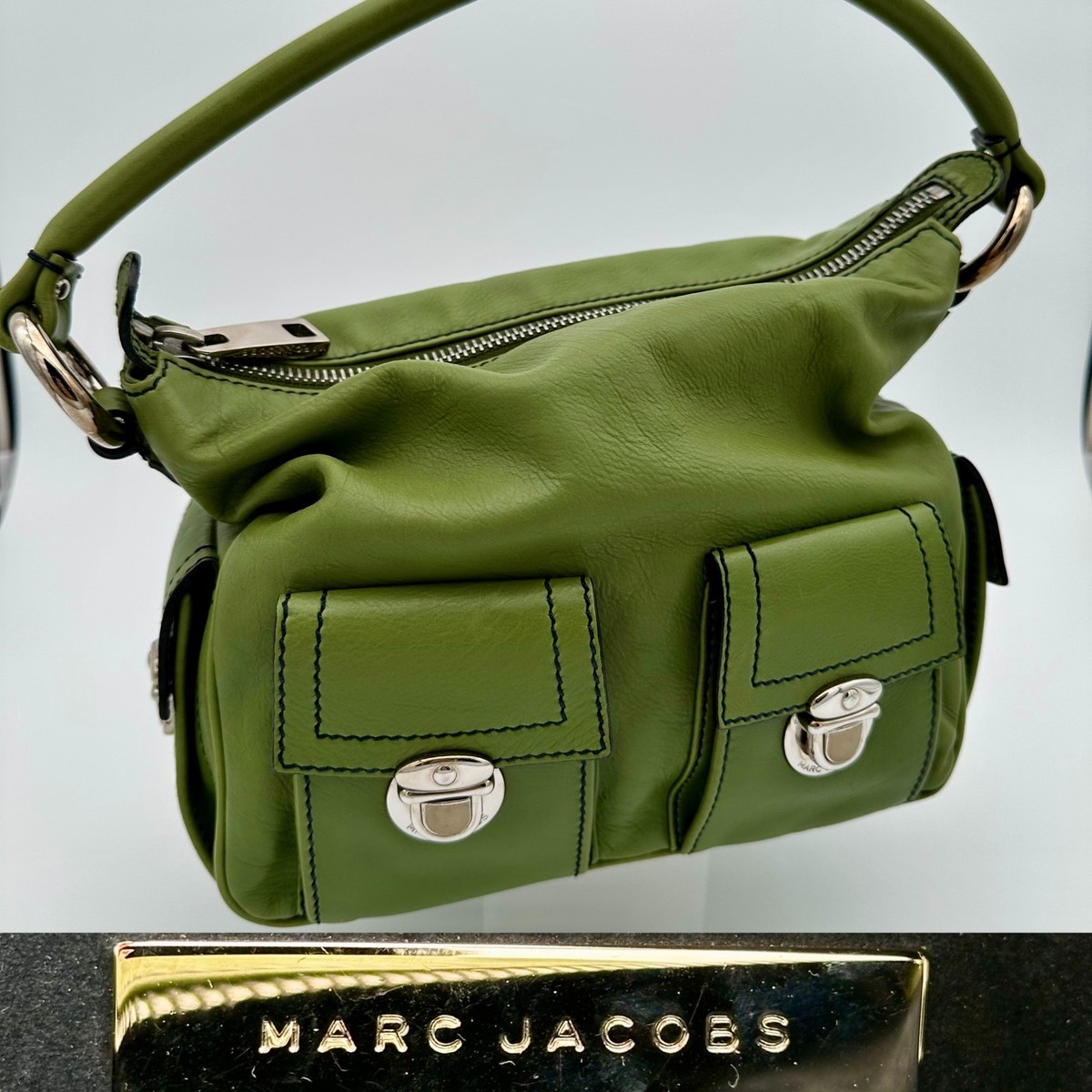 バッグ GG&L 2way Shoulder Bag Y2K Archive Green Y2K 1990's-2000's MARC JACOBS Bright Green Leather Shoulder