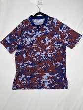 Under Armour The Iso chill Polo Red Blue Camo Shirt Men Size XL Golf