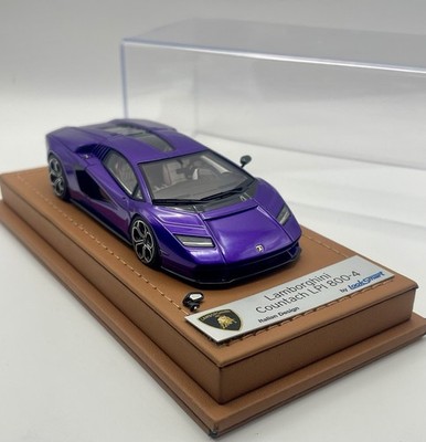 1:43 Looksmart Lamborghini Countach LPI 800-4 w/ Leather Base Purple ~ Read!