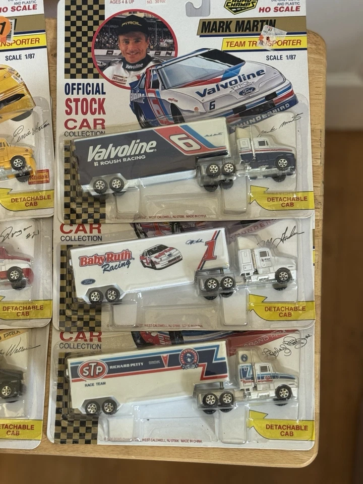 Vintage 90s ROAD CHAMPS Team Transport Haulers Lot Of Six (6) Diecast Haulers  - Image 2 of 4
