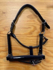 Halter Ego Dark Cobalt Blue Patent Leather Halter. Size Cob. Not Quite Perfect.